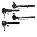 DLZ 4 Pcs Front Suspension Kit-2 Inner 2 Outer Tie Rod Ends Compatible with 2000 2001 Dodge Ram 1500 RWD, 2000 2001 2002 Dodge Ram 2500 3500 RWD ES3539 ES3540