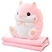 Produktbild JYSPORT Plüschtier Hamster Kuscheldecke Spielzeug Kuscheltier Kinder Schlafkissen Kids Blanket (Rosa)