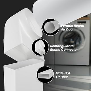 Repa Market 90° gradi 220 x 90 mm su Ø150 mm Connettore a condotto piatto rettangolare per collegamento del tubo rotondo - clima, ventilazione, riscaldamento, raffreddamento - Aerazione Canalina, Tubi