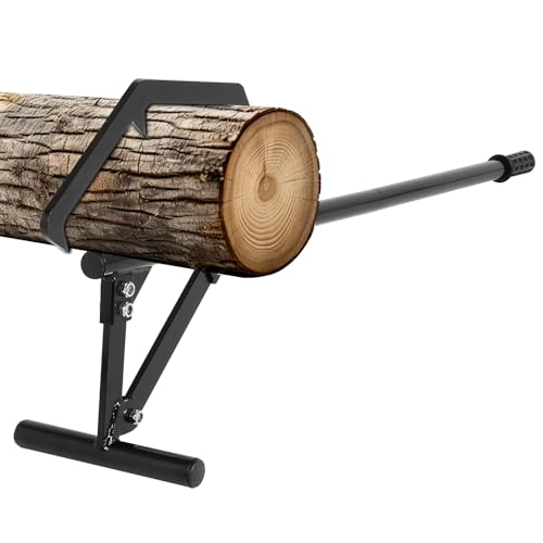 Timberjack Log Roller Lifter Adjustable Log Roller Cant Hook Heavy Duty Steel Log Jack 50.8 Long Handle Timberjack Log Lifter Ups to 25 in Dia Logging Tools for Rolling and Raising Up Logs