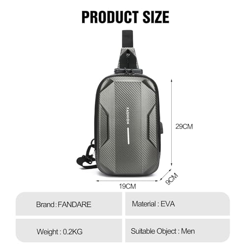 Bolso cruzado antirrobo FANDARE para hombre impermeable miniatura 3