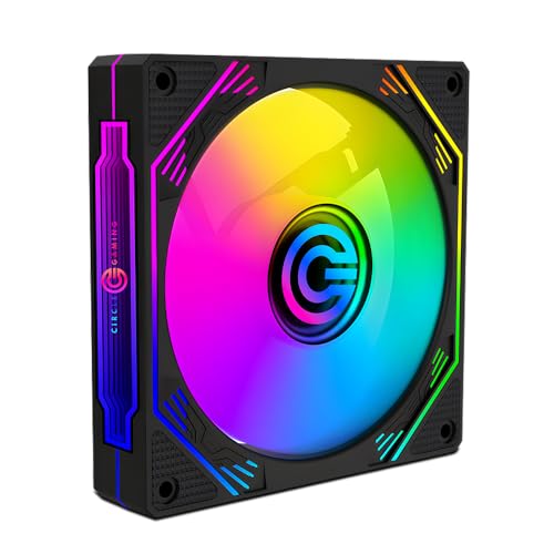 CIRCLE CG Infinity X3 ARGB Case Fan - 120mm High Performance | Computer Case Fan | ARGB Lighting Controlled Via Motherboard | Infinity Mirror Design| PWM Control, 1600 RPM, 66 CFM Airflow-Black (B0D2HVYFZG) Amazon Price History, Amazon Price Tracker