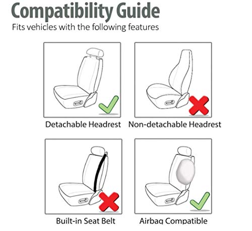 Oasis Auto Car Seat Covers Accessories Full Set Premium Nappa Leather Cushion Protector Universal Fit For Most Cars Suv Pick-Up Truck, Automotive Vehicle Auto Interior Décor (Os-007 Gray) #TOP4