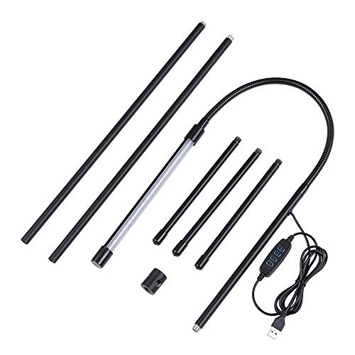 Fdit Lampadaire à intensité Variable, Chargement USB et économie D'énergie, 3 Couleurs D'éclairage avec 10 Niveaux de luminosité, Base de Trépied...