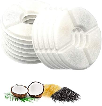 Petbuy Pet Fountain Filters Replacement for 81oz/2.4L Automatic Cat Water Fountain Dog Water Dispenser, Ion Exchange Resin and Coconut…