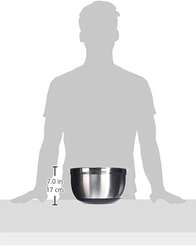 Miniatura 5 de Winco - Cuencos para mezclar de peso estándar, de acero inoxidable, acabado de espejo