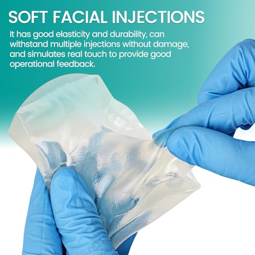 Image of Transparent Facial Injection Model, Facial Training Nose Model for Injection and Filler Practice, Used for Micro Plastic Surgery Teaching, Beautician Teaching, Medical Students Doctors