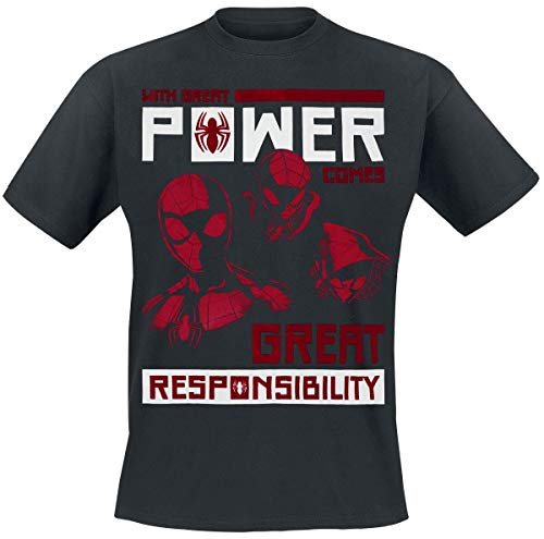 Preisvergleich Produktbild Spider-Man Power Vs Responsibility T-Shirt schwarz L