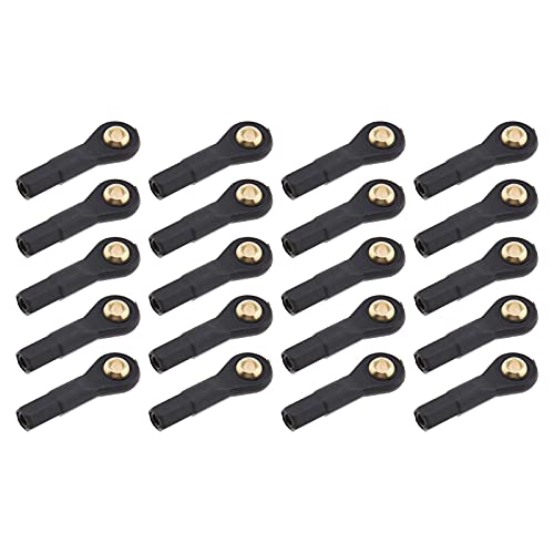 Micro Traders 20Pcs M3 Ball Head Holder Tie Rod End Joint Fit for RC Car Steering RC Plane/Glider Control Surfaces RC Boat Rudder/Throttle Control Servo Horns Car Accessory 3.0xL30mm