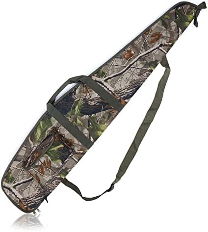 AUMTISC Soft Rifle Gun Case, Shotgun Carrying Bag for Scoped Rifles with Adjustable Shoulder Strap and Velcro pocket, Camo 48