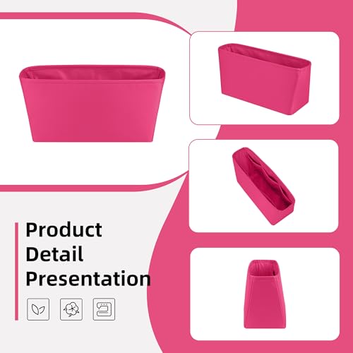 Image of DGAZ Purse Organizer Insert Fits Neverfullbag Mini /PM /MM /GM,Silk Bag Organizer,Luxury Handbag & Tote Shaper(MM, Peach Pink)