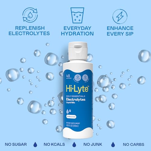 Image of Hi-Lyte Sugar Free Electrolytes for Rapid Hydration, Fasting and Immune Support (3 Bottles, 144 Servings) | NO Calories | 20%+ More Potassium, Magnesium & Zinc