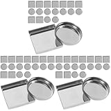 Casserole carrée en métal vide - petite et légère, bords lisses, avec des méthodes de stockage et de remplissage simples, accessoire de palette de fards à paupières