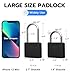 Anweller Fingerprint Padlock with Key Backup, Weatherproof Biometric Bluetooth App Controlled Keyless Smart Electronic Long Shackle Combination Lock for Outdoor Fence Gate Pool Shed Gym Locker Yard