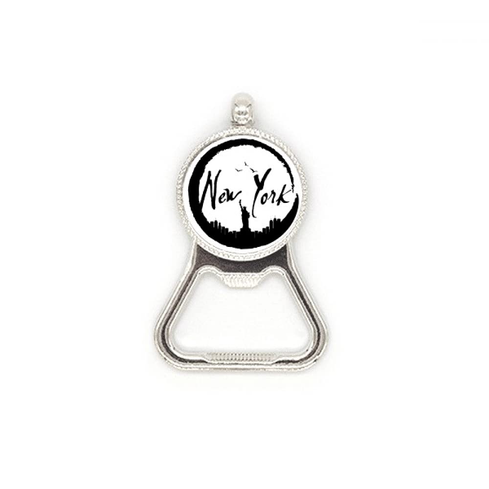 Décapsuleur New York USA Liberty solide en acier inoxydable brossé durable