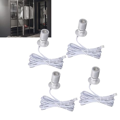 Acouto LED Display Spot Lights Dimmable USB Mini Spotlight for Jewelry Showcase USB Powered Mini Spot Light for Collectibles Entryway Indoor Displays (White Light) - Image 3