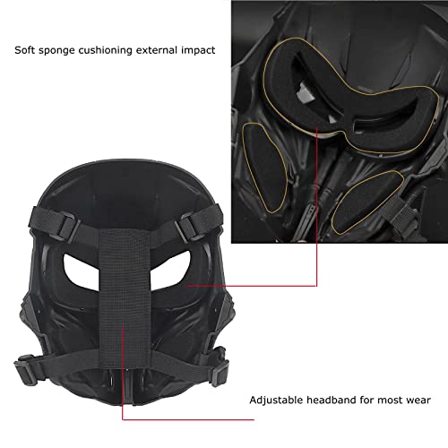 Jffcestore Airsoft Mask Balaclava Face Mask Tactical Mask Paintball Headgear Mask Dual Mode Hoods Face Mask For Halloween Paintball Cs Game Cosplay And Masquerade Party (Black) #TOP4