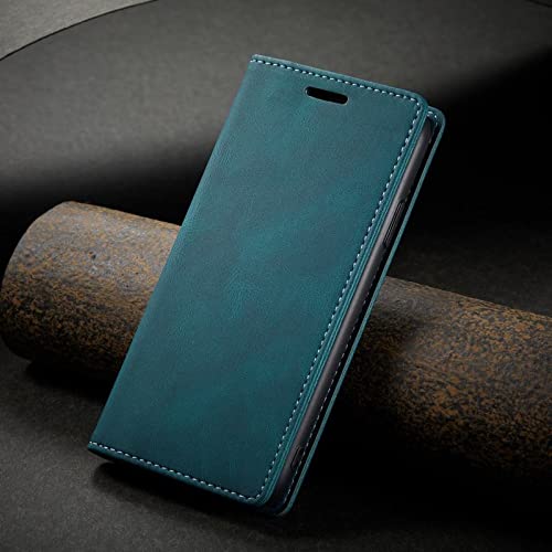 Flip WalletCase iPhone 8 Plus - Étui Portefeuille Cuir Mat Bleu Housse Antichoc