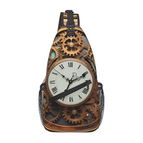 Bolso cruzado diagonal para hombre y mujer Rusty Steampunk miniatura 1