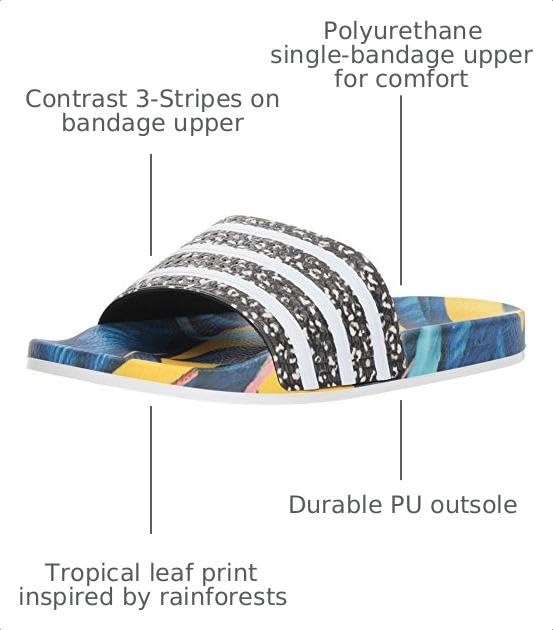Image of adidas Womens Adilette Slides Casual Sandals Casual - Orange