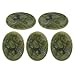 5pcs Massage Hot Stones Set Olive Green Jade Stones|Deep Stone Massage Kit for Spa|Great for Relaxing Body Fatigue|Heavy, Thick, and Well-Polished