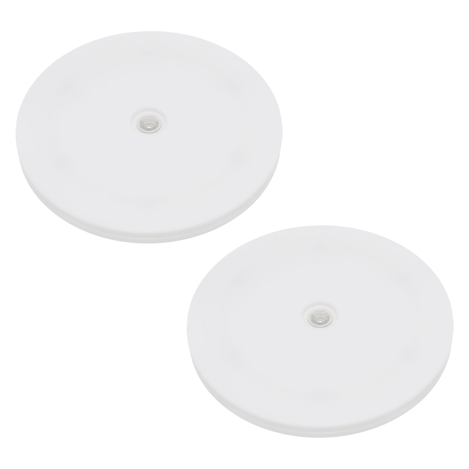 2 Pcs White 7 inch Acrylic Lazy Susan Rotating Turntable Organizer Bearings - Round Swivel Plate for Spice Rack, Table, Cake, Kitchen Pantry