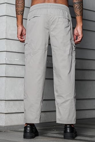 Image of FABRIPPLE Men's Heavy-Duty Cotton Cargo Pants - Rugged Style, All-Day Comfort