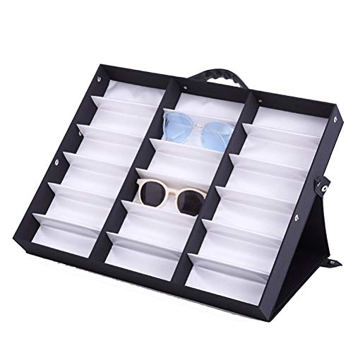 Preisvergleich Produktbild Sonnenbrillen Aufbewahrung, Sonnenbrillen Organizer Box Brillen-Speicher-Fall-Standplatz Lesebrille Anzeige Vitrine Brillen Ausstellung Halter Brillenaufbewahrung Organizer Display Boxen Kästen