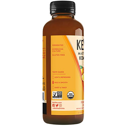 Kevita Master Brew Kombucha, Pineapple Peach, With Live Probiotics, 15.2 Oz. #TOP1