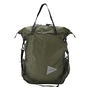 and wander アンドワンダー シルトートバッグ カーキ" 