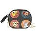 Produktbild Cartoon Colorful Funny Animals Heads Large Capacity Card Holder Leather Wallet Phone Bag Coin Case Purse