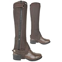 AK Waschbare Reitchaps aus Mikro-Wildleder AKRS-1032(W) (Braun, 2XL)