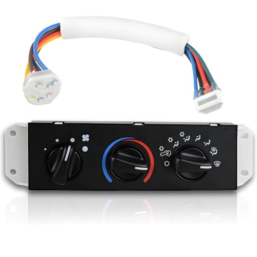 MuHize 55037473AB Heater Climate Control Module Panel, A/C Control Switch Compatible with for 1999-2004 Jeep Wrangler TJ Replace # 55037473AA 55056559AA HS-373