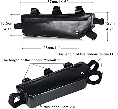 Bolsa triangular para viga delantera SSDD impermeable y resistente para mountain bike 4