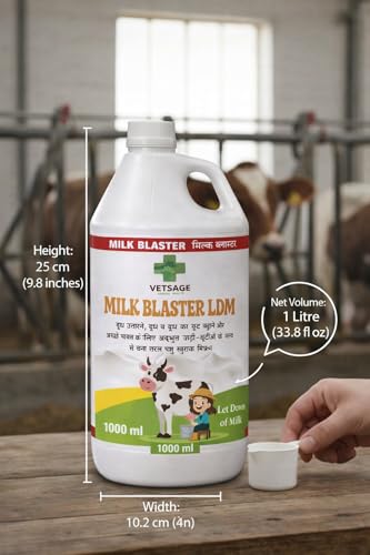 Image of Milk Blaster LDM Cattle Feed Supplement, Nutritional Mineral Mix and Additive for Dairy Livestock and Large Animals for Use in Daily Feed Rations | 1000 ml