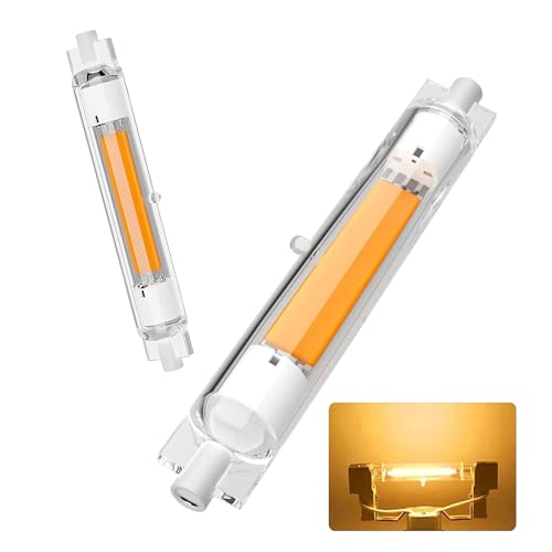 Asientep Lampadine R7S LED 118 mm dimmerabili, LED R7S 118 mm 30 W equivalenti a lampadina alogena 300 W, senza sfarfallio, AC 220-240 V, bianco caldo 3000 K 3000 lm, illuminazione a fascio 360 gradi