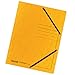 Produktbild Original Falken 25er Pack Premium Einschlagmappe. Made in Germany. Aus extra starkem Colorspan-Karton mit 3 Innenklappen und 2 Gummizügen DIN A4 gelb Juris-Mappe Sammelmappe für Büro und Schule
