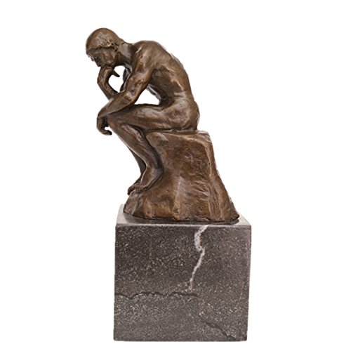 Toperkin Classical Rodin Statue Thinker Bronze Sculpture Home Decor Art