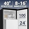 ICYGLEE Commercial Under Counter Ice Maker Machine with Drain Pump, 100Lbs/Day with 24lbs Storage, Auto-Cleaning, 24H Timer, Built-in Freestanding Ice Maker for Home/Commercial & Home Use. (Steel)