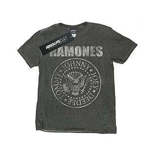 Absolute Cult Ramones Homme Red Text Seal Lavé T-Shirt - Les Beatles, Paul McCartney, John Lennon, RIngo Starr, George Harrison Absolute Cult Ramones Homme Red Text Seal Lavé T-Shirt – Image 2