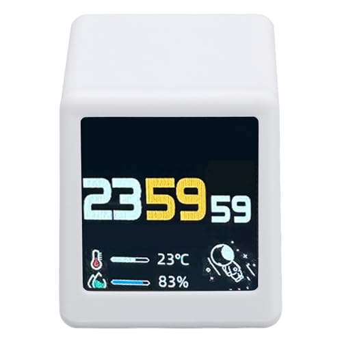 Annadue Digitale Wetterstationsuhr, WiFi-Zeit- und Wetteranzeige mit Touch-Sensor, Kabelloses Firmware-Upgrade für Anpassbare Fotogalerie-Animation