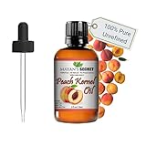 Peach Kernel Oil for Skin Elasticity,Firming, Hair, Massage and Nail Care. 4 Fl. oz