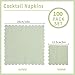100 Pack Cocktail Napkin 2-Ply Scalloped Edged Dessert Napkins Folded 5 x 5 Inches Disposable Napkins for Dinner Wedding Birthday Party Bridal Anniversary Reception Event (Sage Green)