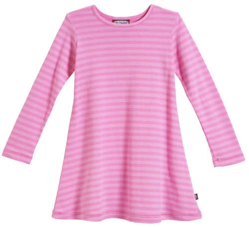 Image of City Threads Girls' 100% Cotton Long Sleeve Dress - Active Kids School, Playing, Parties - Made in USA