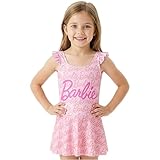 Get Trend Barbie Bañador Niña 5-14 Años con Falda, Bañador Natación de Una Pieza, Traje de Baño Niña y Adolescente, Regalos para Niñas (5-6 Años, Rosa Barbie)