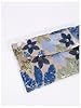 SHOFUL Damen Blumenstickerei Pailletten Abend Clutch Handtasche Perlmutt Perlen Blume Umhängetasche Party Hochzeit Tasche（Blau） #3