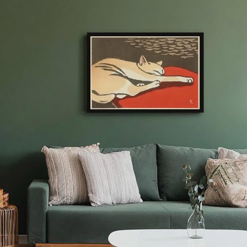 Impression sur toile chat Tomoo Inagaki suspension luxe - 6