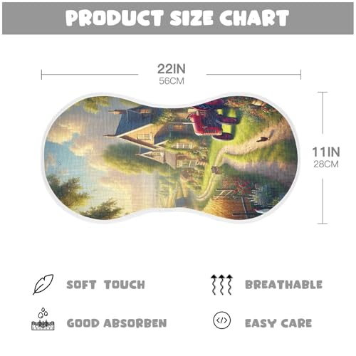 Farmhouse Tractor Baby Burp Cloths Soft Burp Cloth Rags Cotton Burp Clothes Absorbent Muslin Burp Cloths for Girl Unisex Boy Newborn 1 Pack 22x11 Inches2