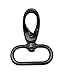 Generic Metal Color Gun Black Lobster Clasps 1 Inches Inside Diameter Oval Swivel Trigger Clips Hooks for Purse Bag Straps Pack of 10