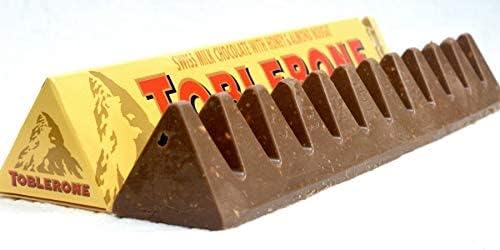 Image of Toblerone of Switzerland Combo Pack Chocolate Bars (Swiss Milk, Swiss Dark, Swiss Crunchy Almond, Swiss Milk Fruit & Nut),Pack of 4 (100gram Each) With Free Flavourito Kunafa Chocolate 20g By Decadent Foods